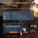 Royal Kludge RK H81 RGB Tri-Mode Hot-Swappable Cyan Switch And White Mechanical Keyboard