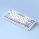Monka K75 Tri-Mode Gasket Mount Hotswappable Strawberry Jam And Ocean Wave Purple Mechanical Keyboard