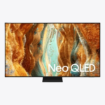 An angled view of the Samsung 43Q65D 4K QLED Smart TV on its stand, displaying a vibrant, abstract, liquid-like image. An angled view of the Samsung 43Q65D 4K QLED Smart TV and soundbar mounted on a wall, displaying a vibrant sunset over a field of horses. A Samsung 43Q65D TV shows a soccer game with an on-screen chat panel, and a phone displays the same screen. The Samsung 65QN70F QLED TV sits on a low stand with a soundbar, displaying abstract, colorful canyon art. Product Page | Mymensign Branchalarm Ramadan Deal Samsung 65QN70F 65" Neo QLED UHD 4K Smart TV (Unofficial)