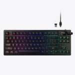 Gamdias HERMES M7 HYBRID RGB Red Switch Tri-Mode Mechanical Keyboard With Display