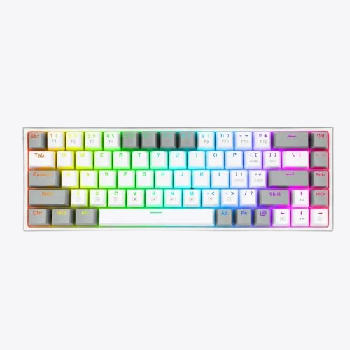 Redragon K631 Castor 65% Wired RGB Gaming White-Gray Keyboard
