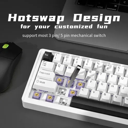 Furycube E68 Pro Hot Swappable Tri-Mode Wireless Mechanical Keyboard