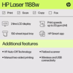 HP Laserjet MFP 1188w Multifunction Mono Laser Printer - Image 4