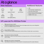 HP LaserJet Pro 4003dw Single Function Mono Laser Printer - Image 2