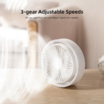 Vyvylabs D04 Mini Portable Desktop Fan with LED light - Image 3