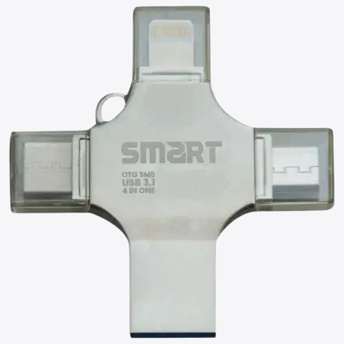 Smart SuperFast SM8 128GB QuadConnect Metal USB 3.1 Flash Drive