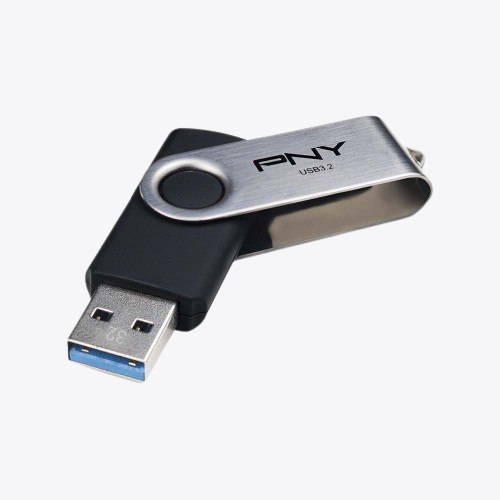 PNY Turbo Attache R SteelVault 64GB USB 3.2 Metal Flash Drive