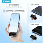 KINYO J36 DuoClip Wireless Lavalier Microphone for Android & iOS Live Streaming