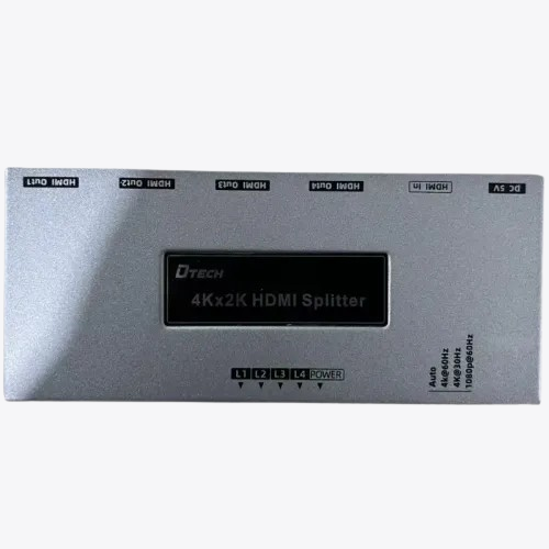 Dtech DT-7214(GS) 4-Port 4K UHD HDMI Splitter with HDMI 2.0