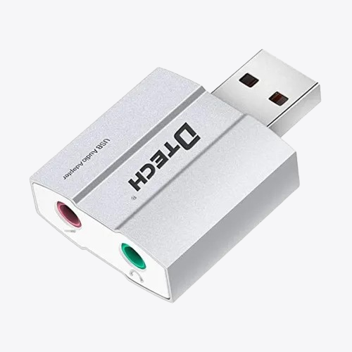 DTECH DT-6006 USB to 3.5mm Audio & Mic External Sound Card
