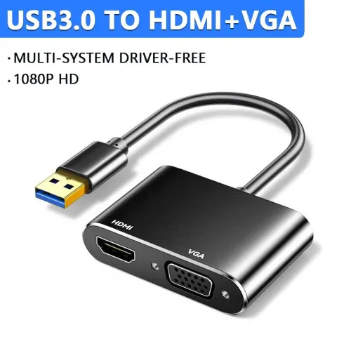 Dtech DT-2906 USB 3.0 to HDMI & VGA External Video Display Adapter