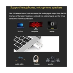 DTECH DT-6006 USB to 3.5mm Audio & Mic External Sound Card