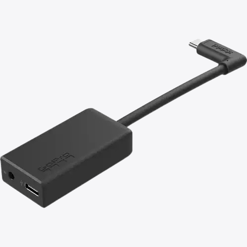 GoPro AAMIC-001 Pro 3.5mm Mic Adapter with USB-C Pass-Through
