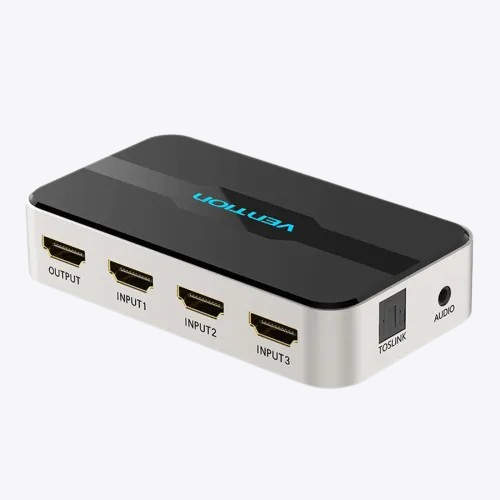 VENTION AFJH0 3x1 4K HDMI Switch with Audio Extractor & Remote