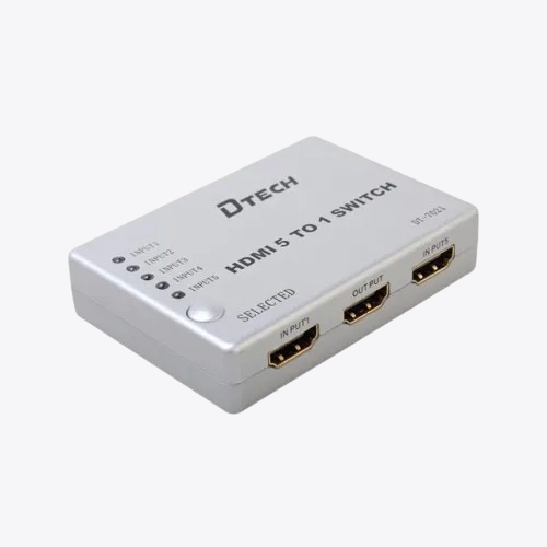 Dtech DT-7021 5-Port HDMI Switch with One-Touch Input Selection