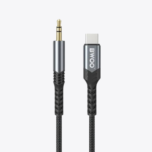 BWOO BO-AUX066 AudioFlex Pro 1.2M 3.5mm to Type-C Audio Converter