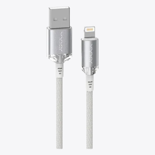 Vyvylabs CrystalCharge USB to Lightning Fast Charging Cable White 1M
