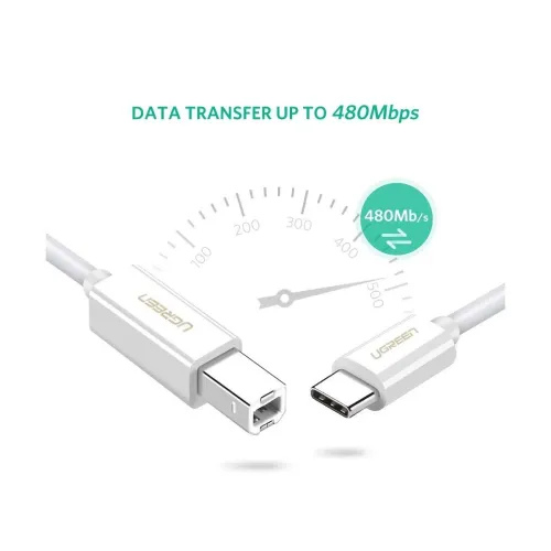 UGREEN PrintSync US241 2M Type-C to Type-B Printer Data Cable